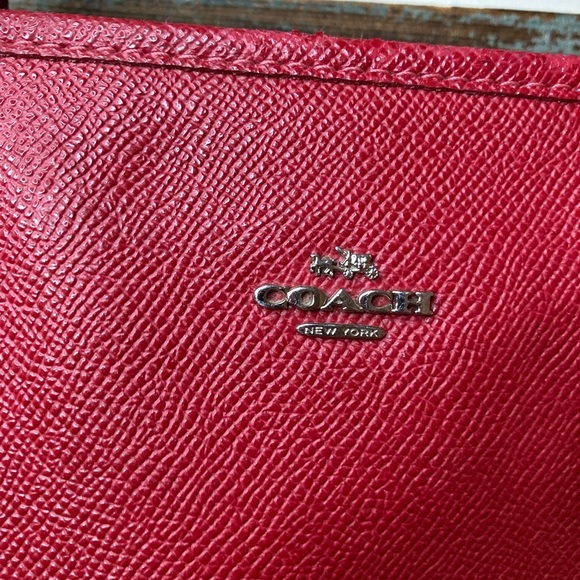 COACH MINI CITY ZIP TOTE PURSE F22967 Red - Picture 6 of 10